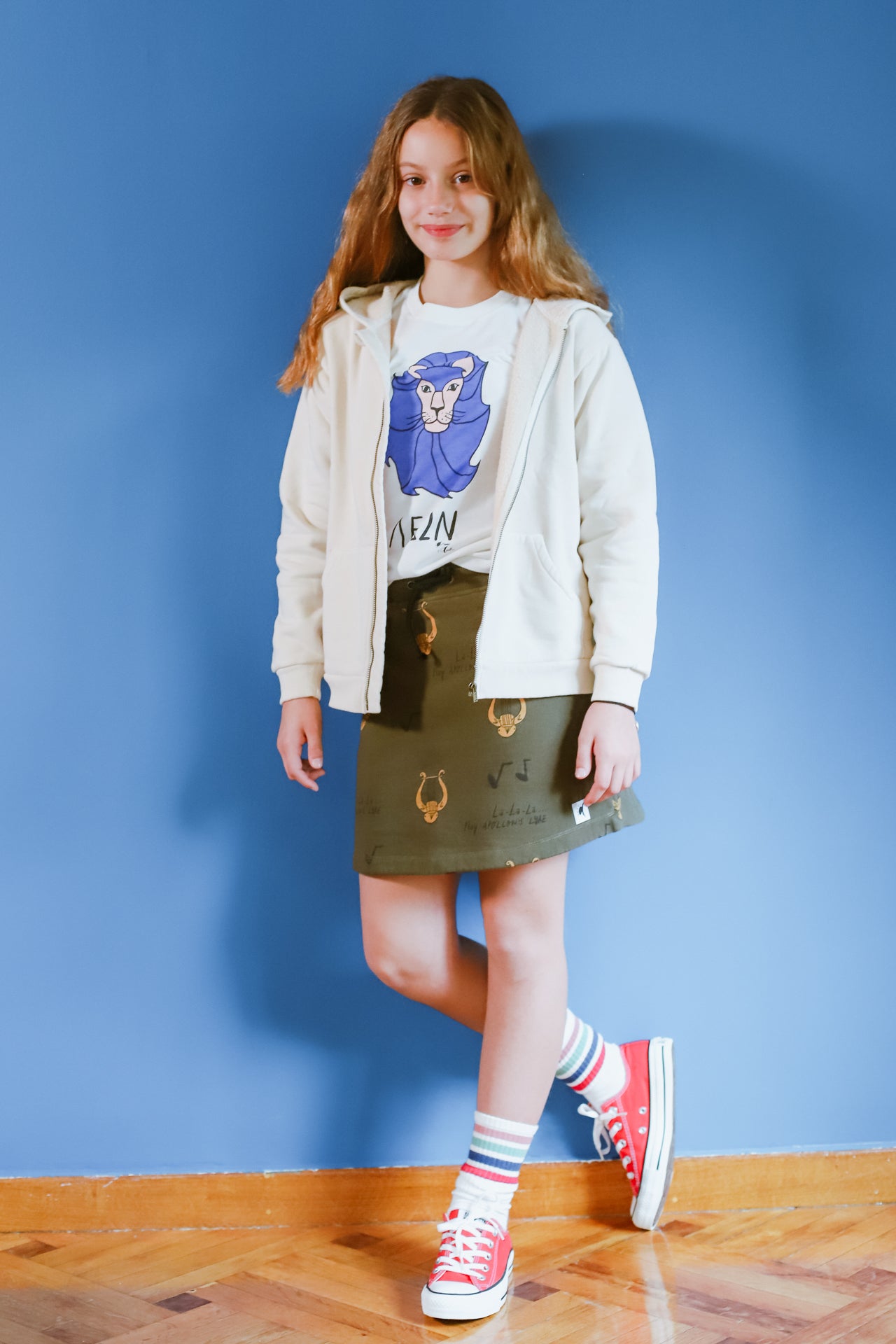All over Lyre Mini Skirt