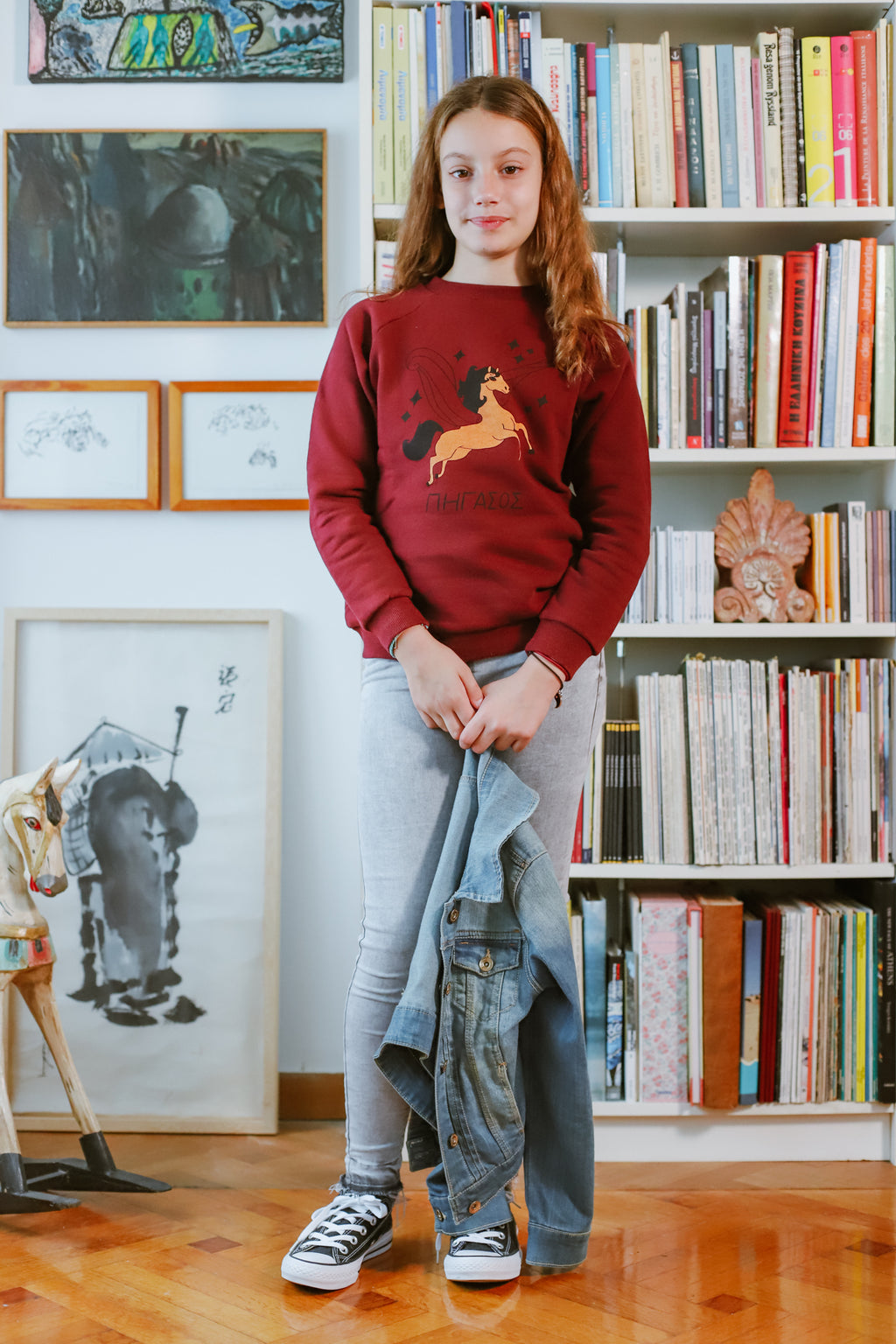 Pegasus Bordeaux Sweatshirt