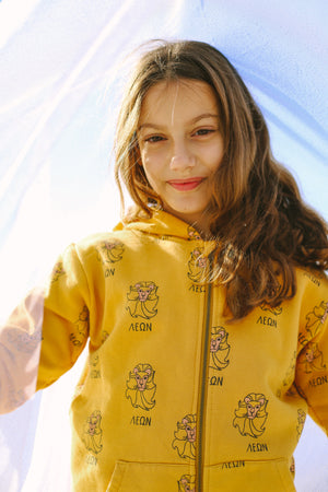 All over Lion Zip Hoodie
